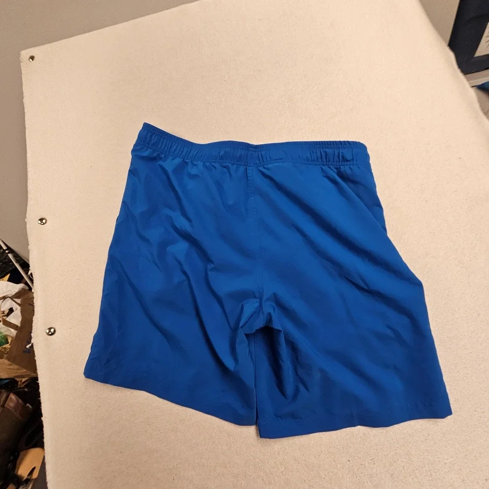 Oakley Mens Performance Fit Athletic Shorts Blue Size 2XL Drawstring Mesh Liner